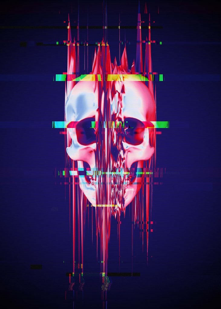Glitch Skull – Rafaël De Jongh – Web Developer | 3D Artist